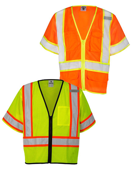 Reflective Long Sleeve ANSI Class 3 Vest - High Visibility Vests