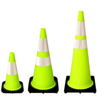 Lime Safety Cones