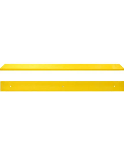 4\u0027 Yellow, Heavy-Duty Solid Recycled Plastic Parking Block w/18\" Heavy Duty Spikes