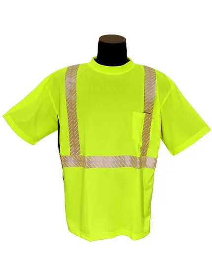 Class 2 Black Series Lime Short Sleeve T Shirt Large w/Non reflective Lettering