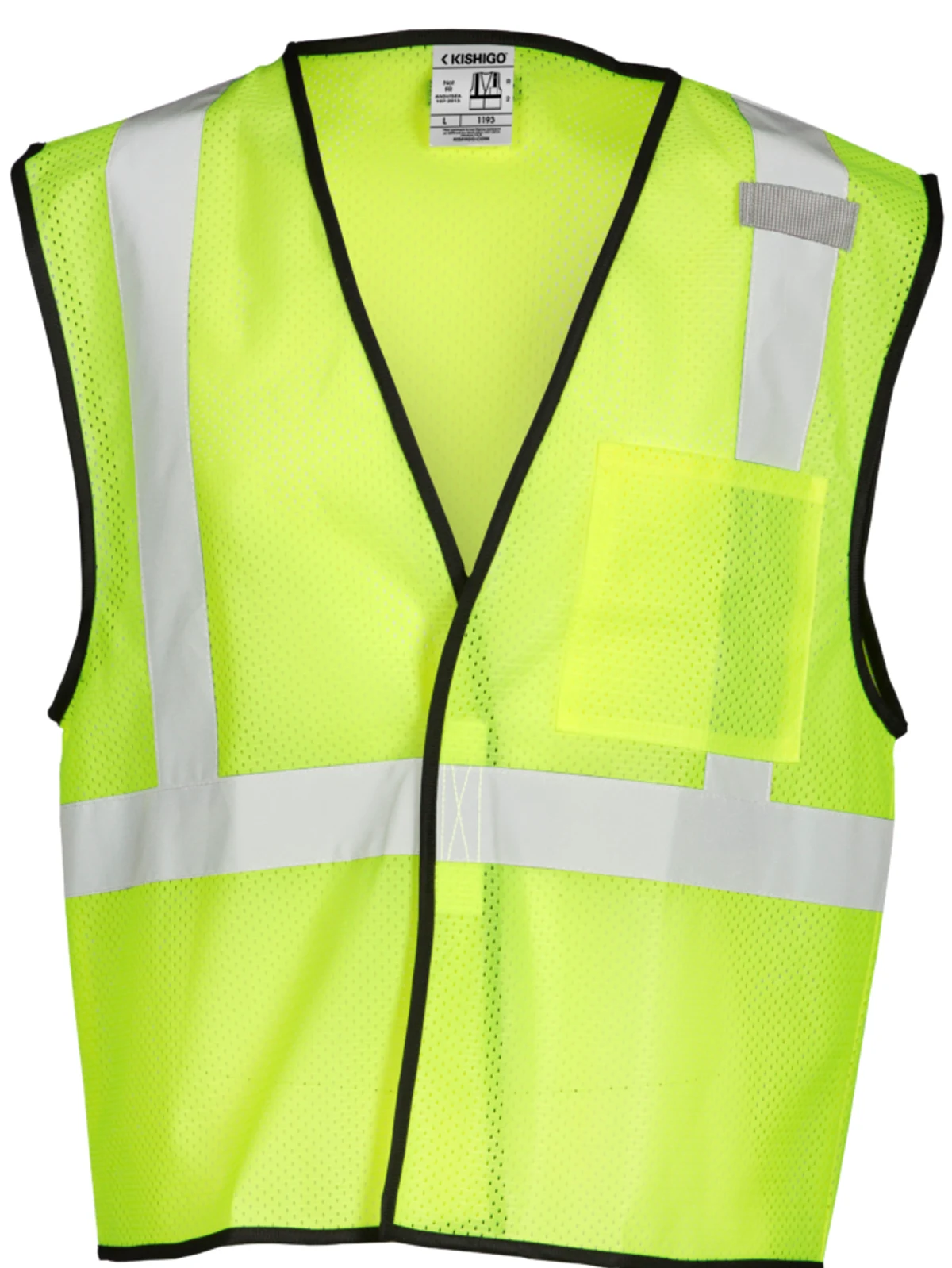 economy class 2 mesh ground crew vest lime traditional stripes large to x large