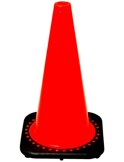 Orange 18\" Black Base Cone