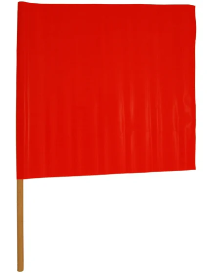 24\" x 24\" Red Flag with 36\" staff