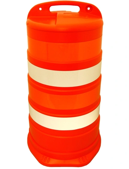 37\" Tall Channelizer Drum w/ Four (4) 4\" Engineer Grade Reflective Stripes