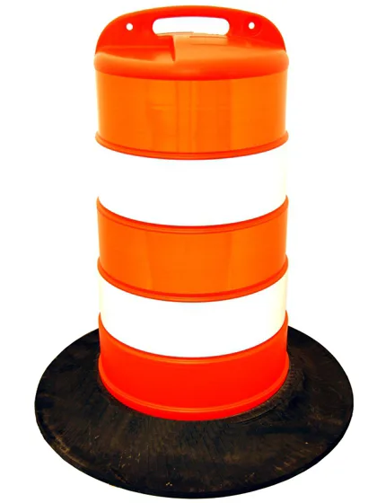 Plastic Drum with 6\" Stripes and Base