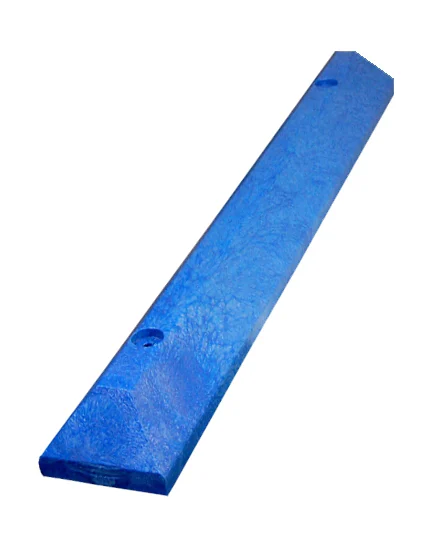 4\u0027 Blue, Heavy-Duty Solid Recycled Plastic Parking Block w/ 8\" Lags \u0026 Anchors