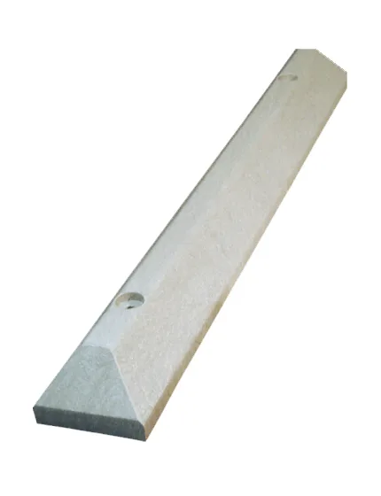 4\u0027 Gray, Solid Recycled Plastic \u0027Industrial\u0027 Parking Block w/8\" Lag Bolts \u0026 Anchors