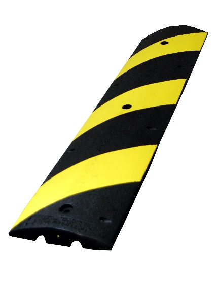 4\u0027 Reflective, Recycled Rubber Speed Bump w/ 12\" Galvanized Steel Spikes