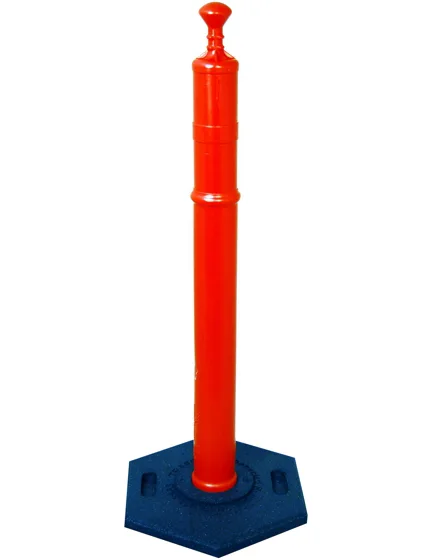 42\" ORANGE Grabber Tube with 12 Lb. Rubber Base