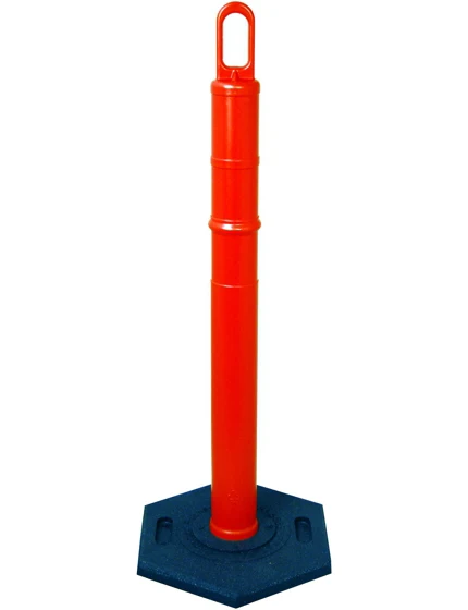 42\" ORANGE Looper Tube with 18 Lb. Base