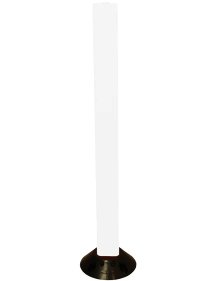 42\" White Clover-Leaf Urethane Delineator Post, Surface Mount Base with Two (2) Bundy Adhesive Pads