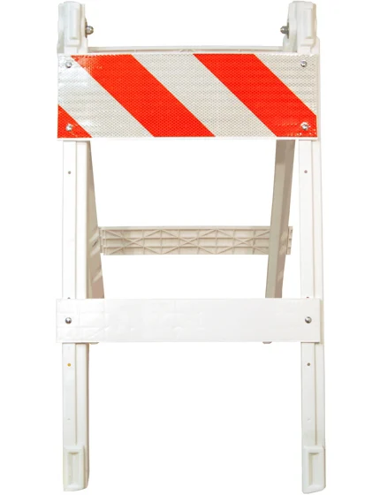 45\" H x 24\" W  Folding Plastic Type I Barricade w/High Intensity (HI) Reflective Sheeting