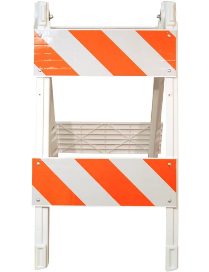 45\" H x 24\" W Folding Plastic Type II Barricade w/Engineer Grade (EG) Reflective Sheeting