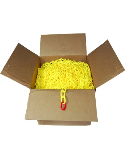 500\u0027 Box of Yellow  2\" Link, Standard Plastic Chain