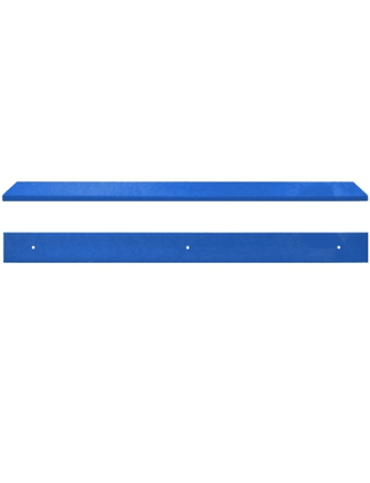 6\u0027 Blue, Heavy-Duty Solid Recycled Plastic Parking Block w/18\" Heavy Duty Spikes