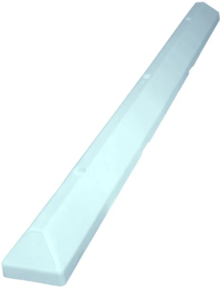 6\u0027 White \u0027Commercial\u0027 Parking Block with three (3) Wedge-Bolt fasteners for Concrete