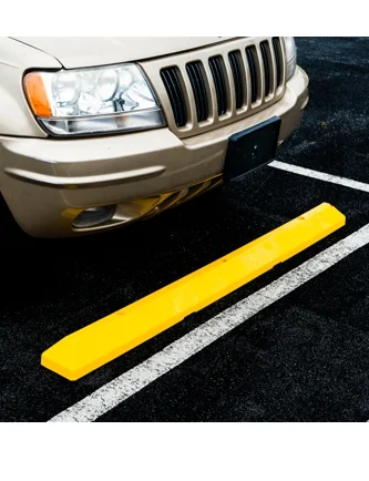 6\u0027 Yellow \u0027Commercial\u0027 Parking Block w/8\" Lags \u0026 Anchors