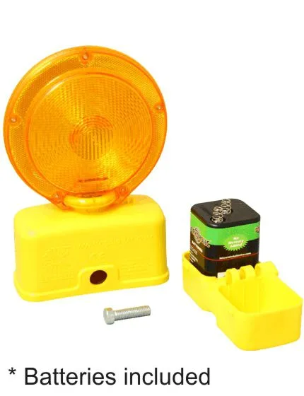 6-Volt LED Barricade Flasher with One (1) Lantern Battery