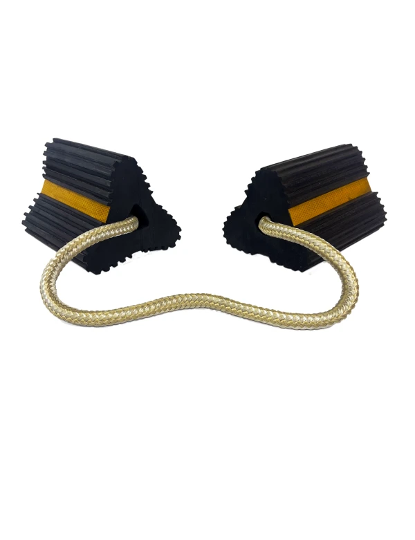 Pair of 8\" x 6\" Rubber Wheel Chocks for Fuel Trucks