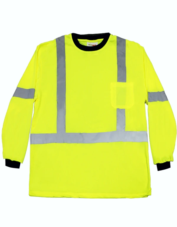 Liberty™ Moisture Wicking Lime Long Sleeve Class 2 T-Shirt