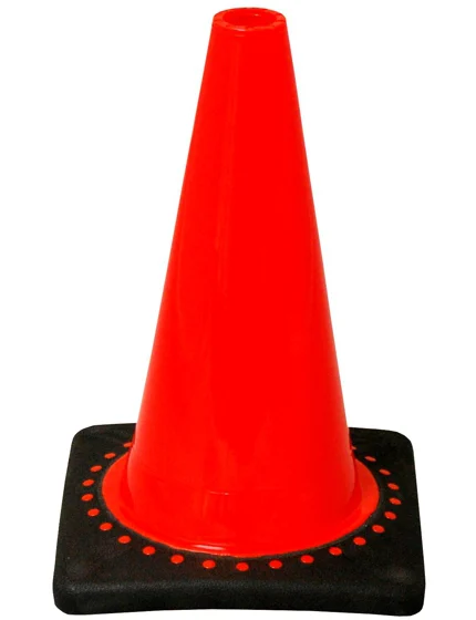 Orange 12\" Black Base Cone