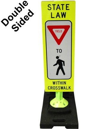 36\" x 12\" Reboundable Crosswalk Sign