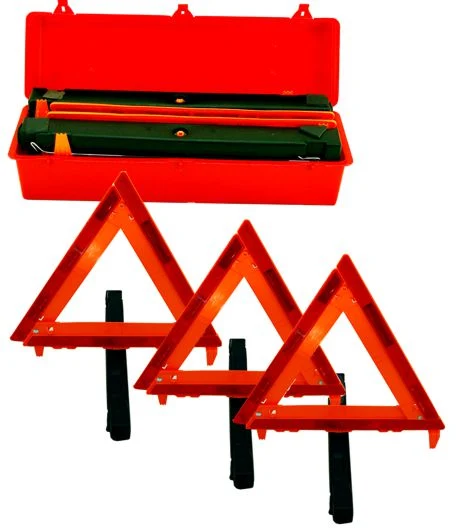 Reflective Triangle Warning Kit in Carrying Case (Includes three folding triangles)