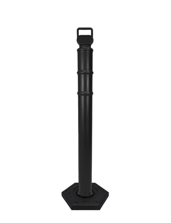 45 inch ez grab delineator tubes black 12 lbs base