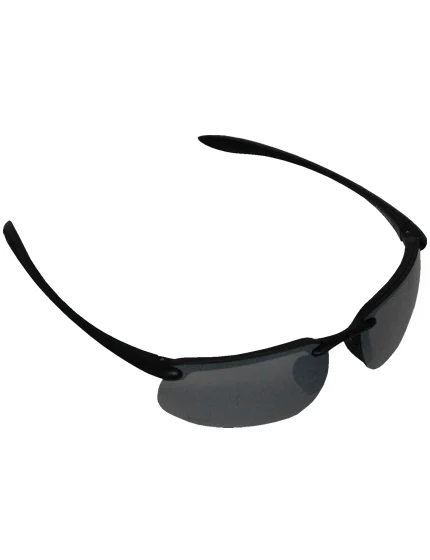 Z87+ Safety Sunglasses (rectangular lens, matte-black frame, silver mirror anti-fog lens)