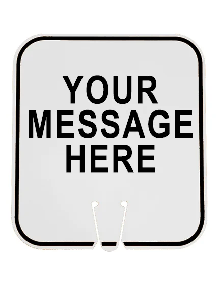 Customized Clip-On Signs for Traffic Cones