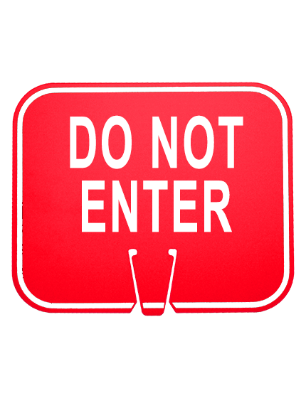 Horizontal, Non-Reflective, Clip-On-Sign