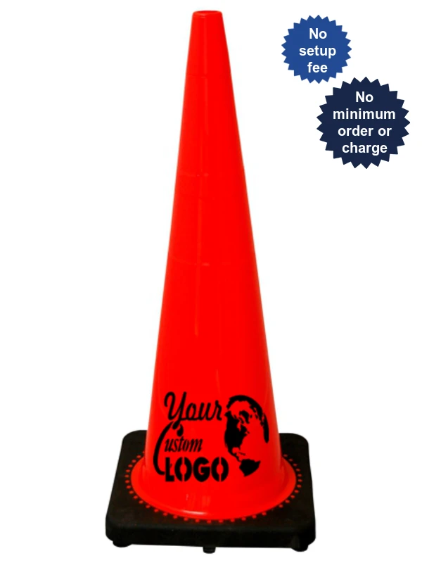 Orange 12\" Traffic Cone with Black Base