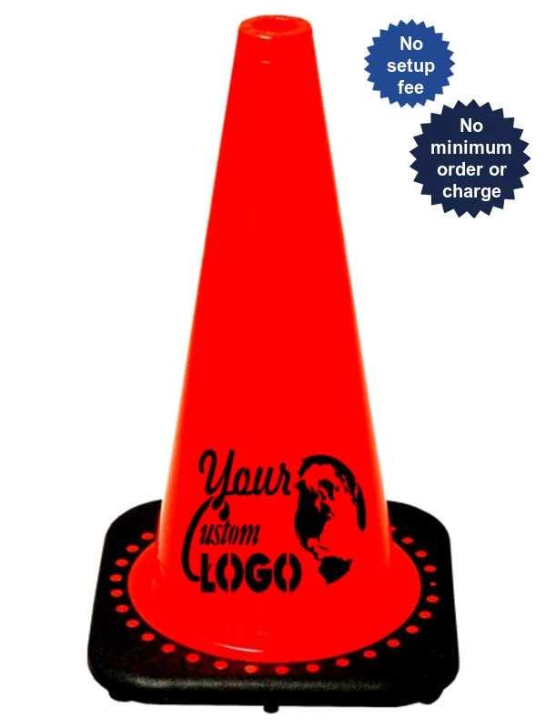 Orange 18\" Traffic Cone with Black Base