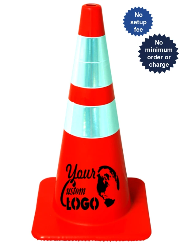 28\" Traffic Cones - Solid Orange 7 lb