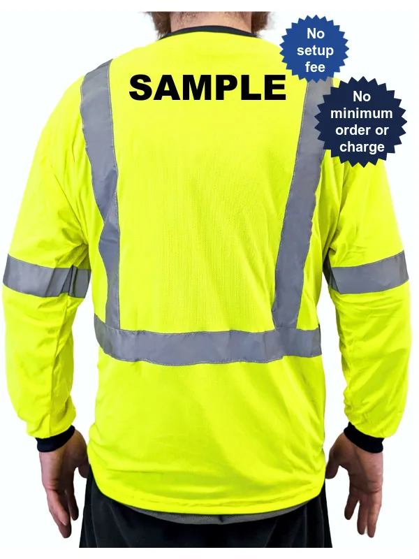 Liberty™ Moisture Wicking Lime Long Sleeve Class 2 T-Shirt