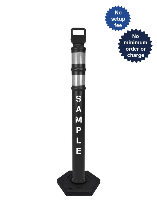 45\" Black Ez-Grab Delineator Tubes