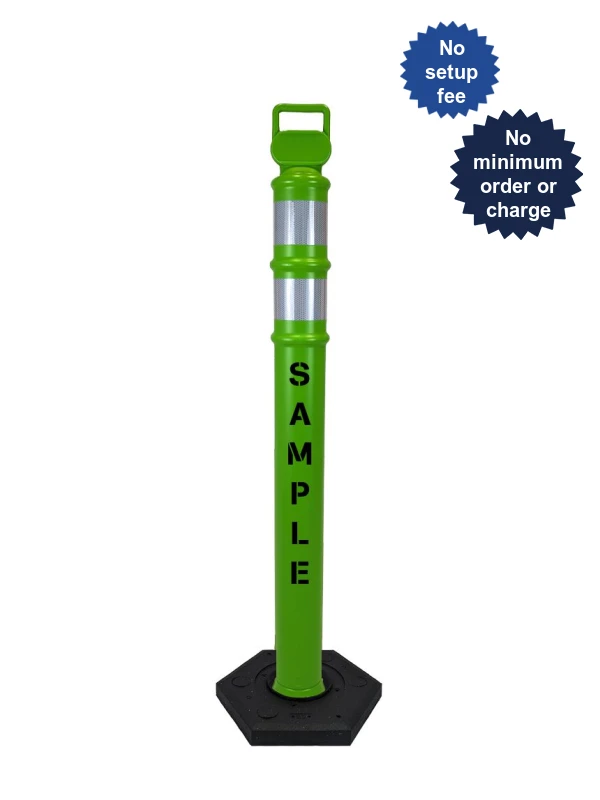 45\" Lime Ez-Grab Delineator Tubes
