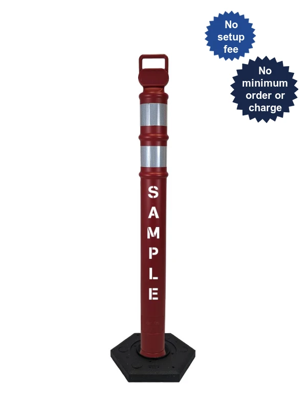 45\" Red Ez-Grab Delineator Tubes