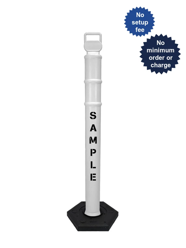 45\" White Ez-Grab Delineator Tubes