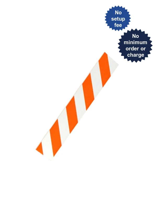 4\u0027 Plastic Rail with Engineer Grade (EG) Reflective Sheeting \u0026 Custom Lettering on one (1) side