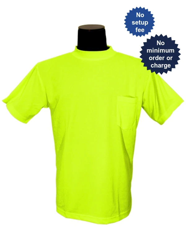 LIME, High Visibility, Microfiber Polyester T-Shirt, 2XL
