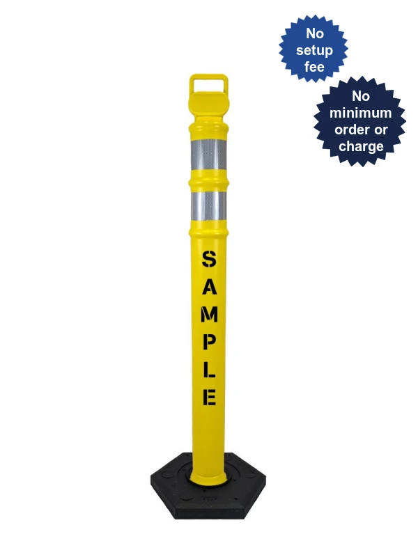 45\" Yellow Ez-Grab Delineator Tubes