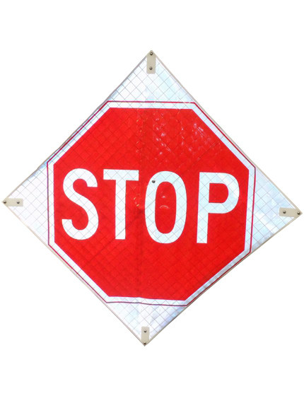 Reflective Roll-Up STOP sign