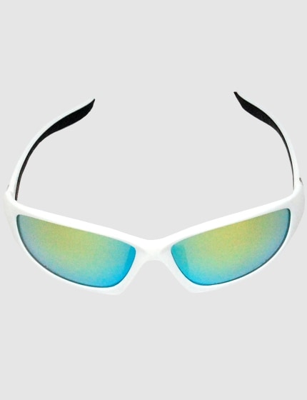 White Frame Gold Lens Safety Glasses